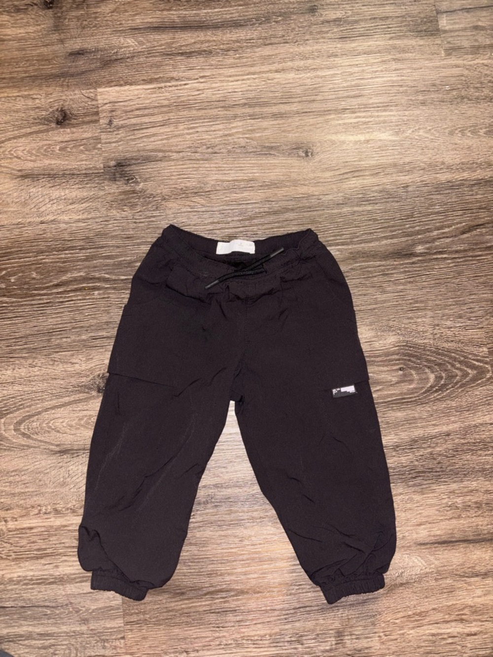 Zara Black Kids Sweatpants with Elastic Cuffs